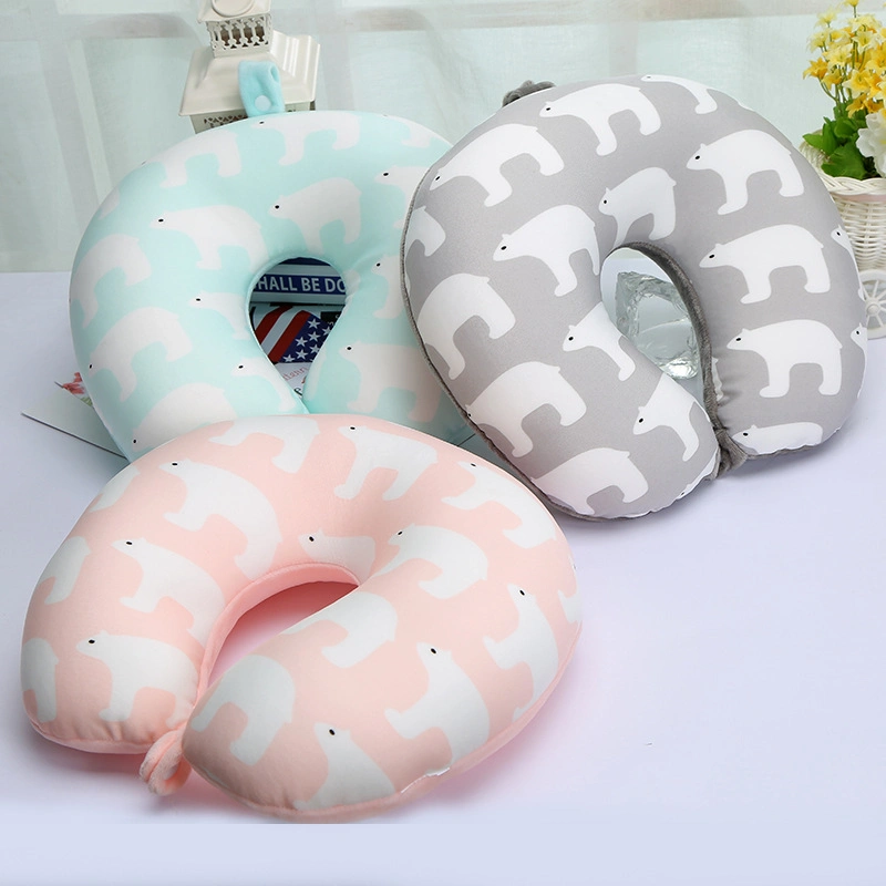 Soft Fleece Neck Support Scarf Travel Pillow U Shaped Microbead Travel Neck