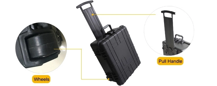 Hard IP67 Plastic Waterproofshockproof Safety Equipment Instrumentshipping Case Travel Suitcase Trolley Tool Flight Case Box