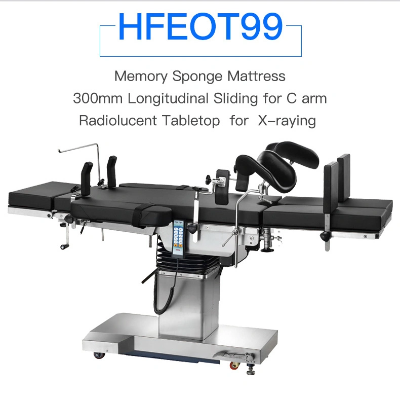 Stainless Steel Adjustable Medical Devices Electric Surgical Operating Table (HFEOT99)