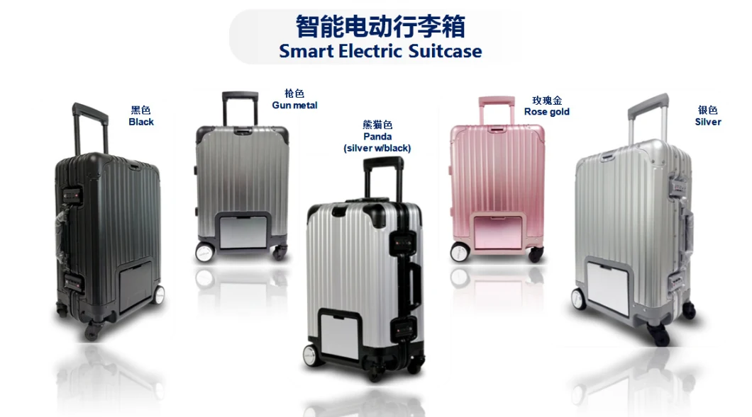 Luxury Intelligent Remote Control Riding Trolley Case Aluminum-Magnesium Alloy Intelligent Electronic Smart Rolling Luggage