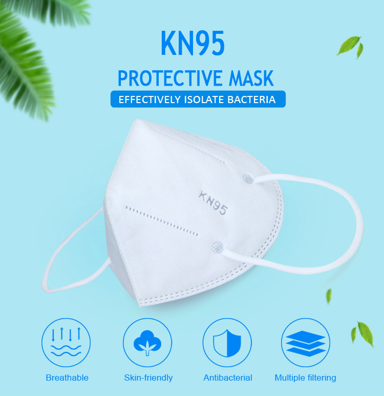 Wholesale Respirators 5ply Non-Woven KN95 Facemask Standard Mascarillas Faciales Air Pollution FFP2 Earloop Protective