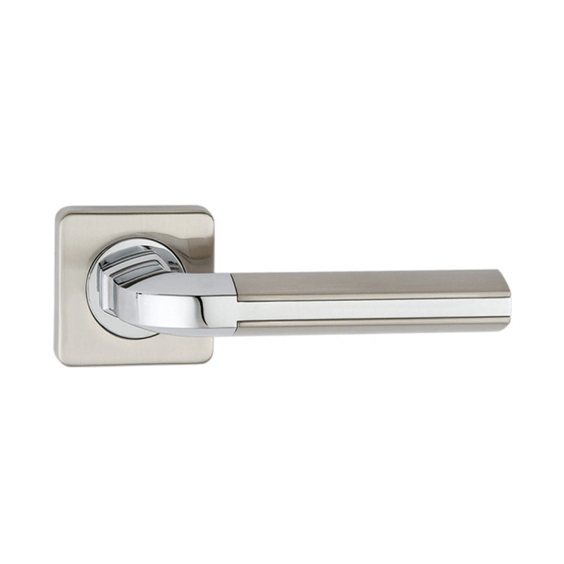 Hot Selling Square Rosette Zinc Mortise Interior Door Handle