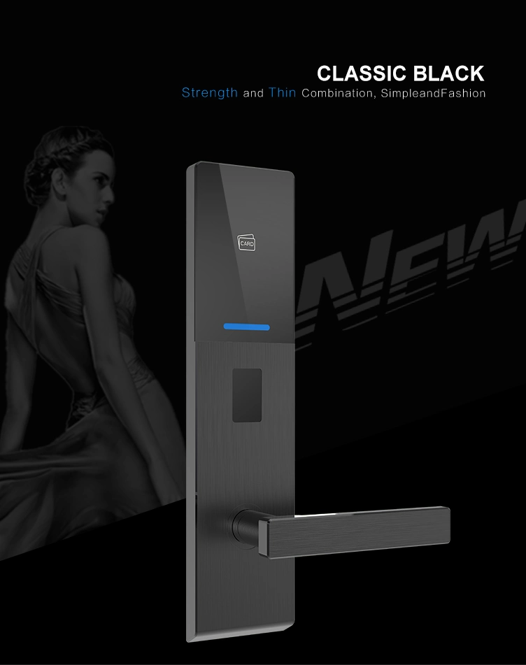 Electronic Swipe Card Hotel Smart Door Lock for RFID Card Hotel Door Lock System Price