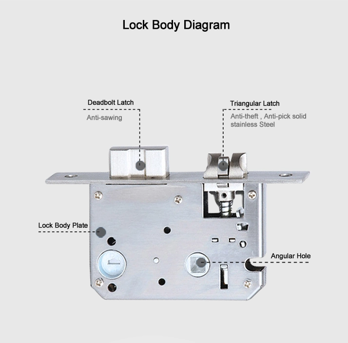 Door Handle and Lock Password Ttlock Tuya APP WiFi Fingerprint Smart Door Handle Lock