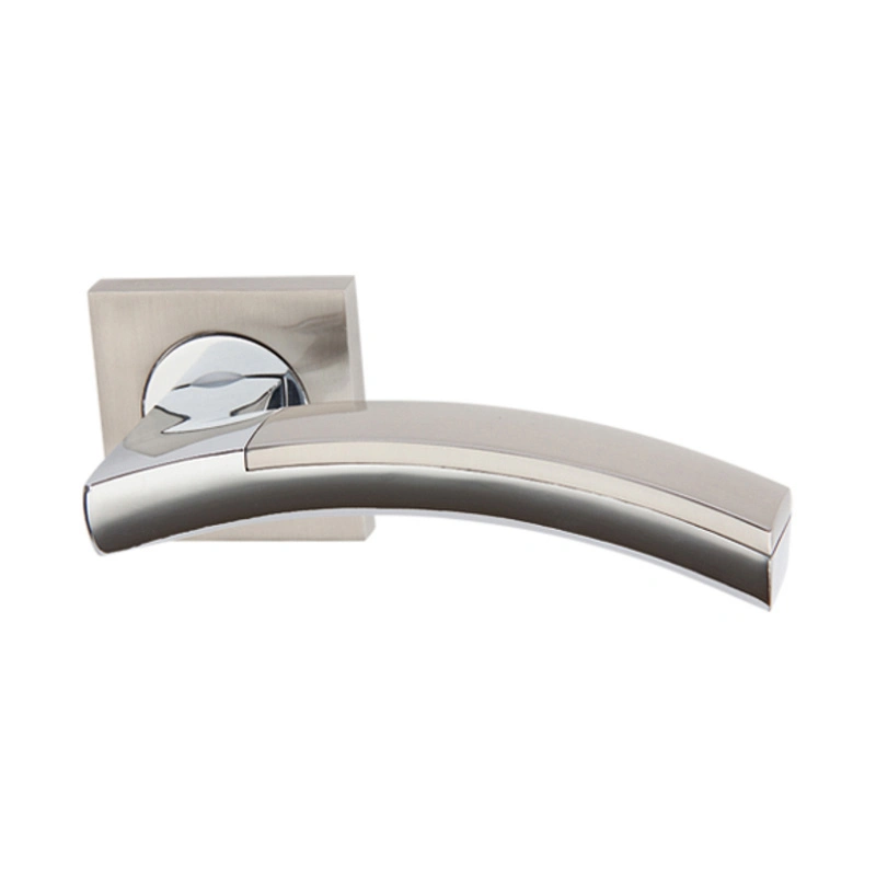 Hot Selling Square Rosette Zinc Mortise Interior Door Handle