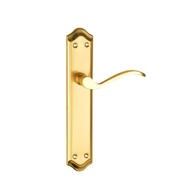 Spain Market Customized Zinc Alloy Iron Aluminum Door Locks Hardware Door Lever Handle with Plate