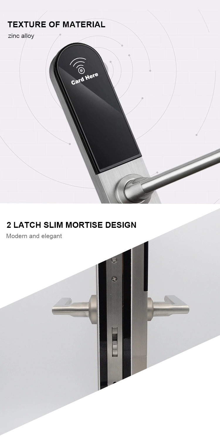 E918 RF Card Electronic Door Handle Lock, Smart RFID Hotel Door Lock System Price