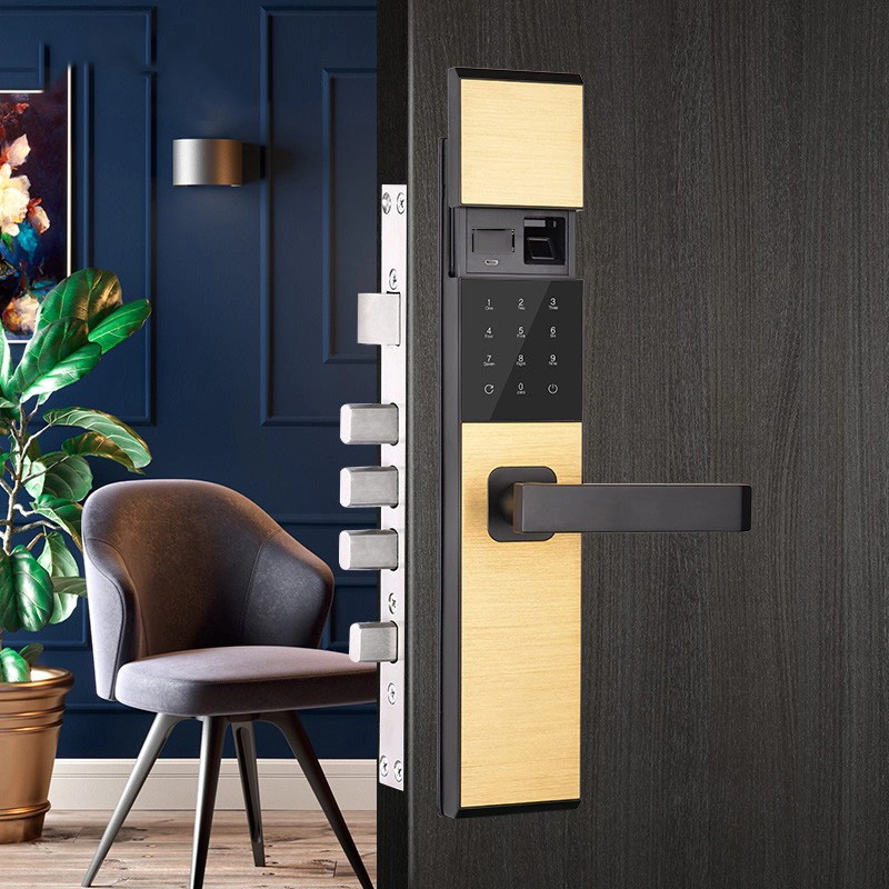 Entrance Digital Handle Smart Fingerprint Electric Door Electronic Lock