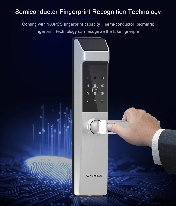 Intelligent Bluetooth Fingerprint Lock Phone APP Remote Keyless Entry Home Door Locks with Biometric Finger Scanner