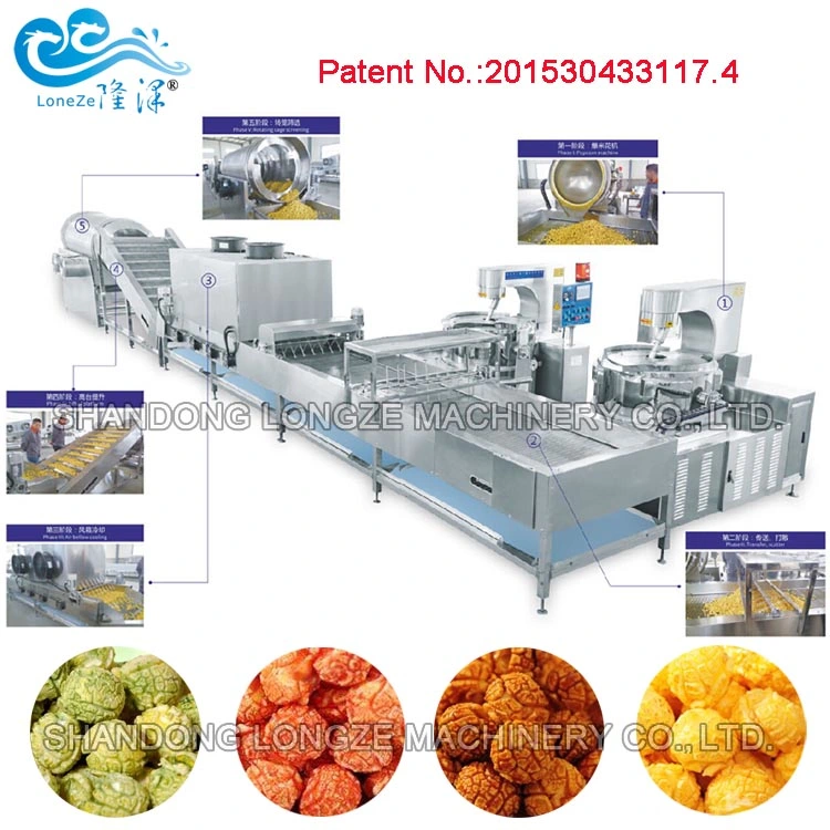 Industrial Automatic Flavored Popcorn Commercial Machine Electromagnetic Popcorn Machine LPG Popcorn Production Machinery