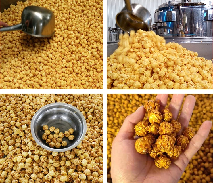 Industrial Automatic Flavored Popcorn Commercial Machine Electromagnetic Popcorn Machine LPG Popcorn Production Machinery