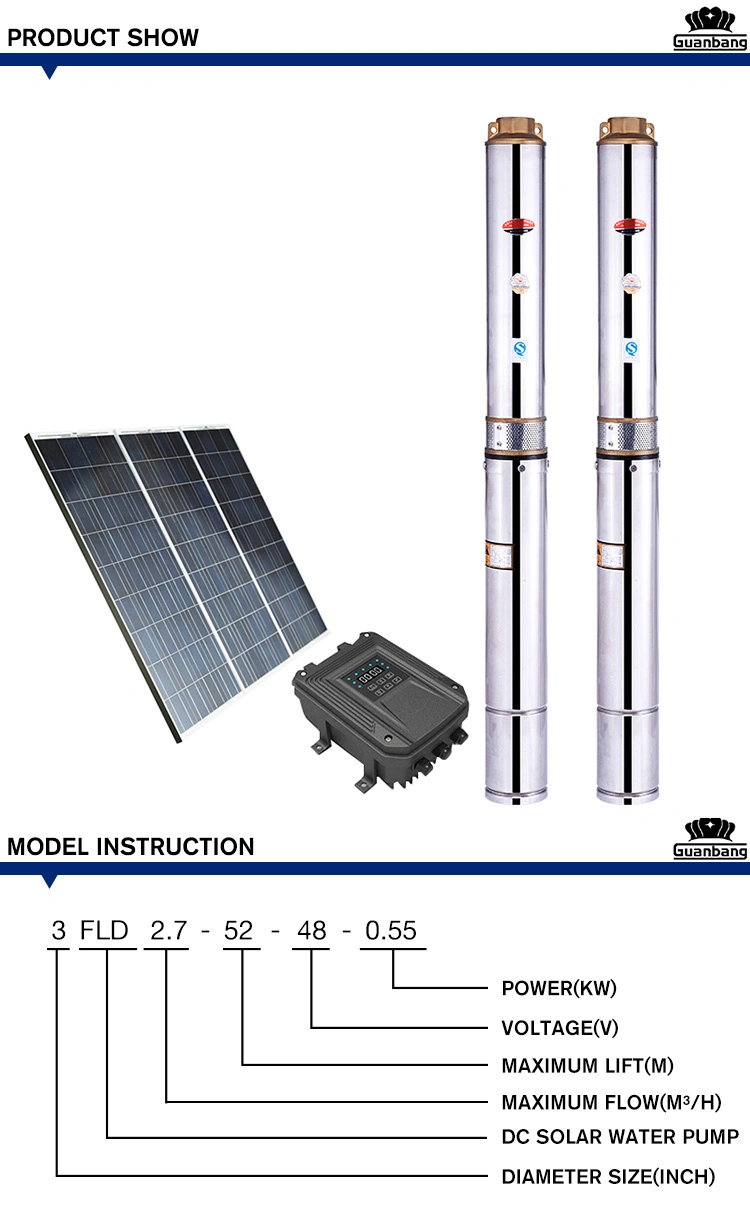 Submersible Pump Solar Deep Well Pump Clear Water Borehole Pumps