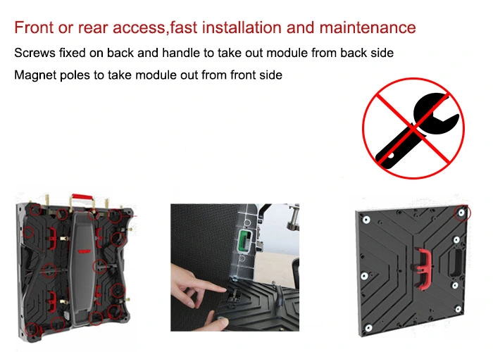 High Precision IP40 Front and Rear Service Indoor LED Wall Display