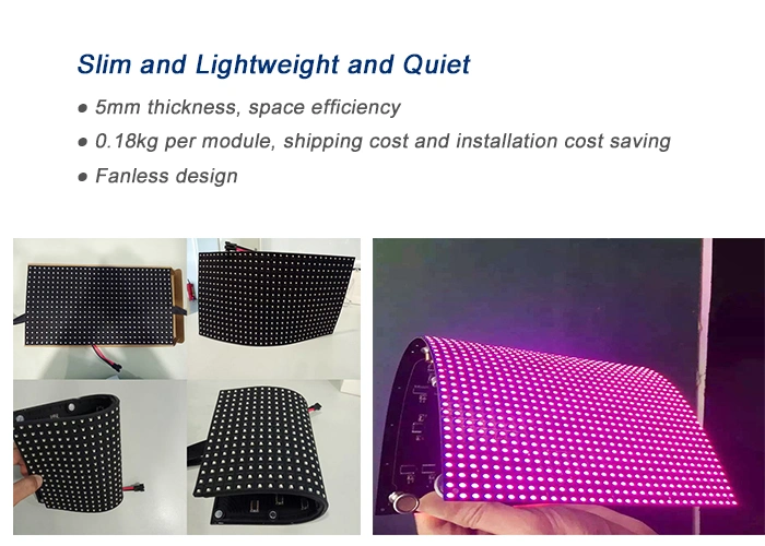 Light Weight P2.5 Soft Flexible LED Display for Archiving Irregular Shape Screens