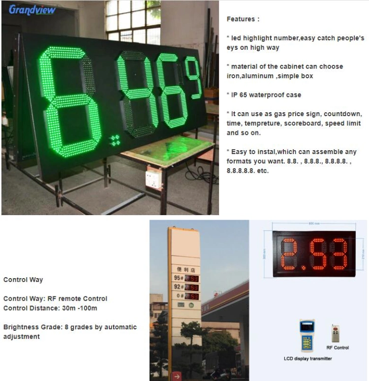 Hot Sale LED Petrol Price Sign Gas Station Screen for Price Display