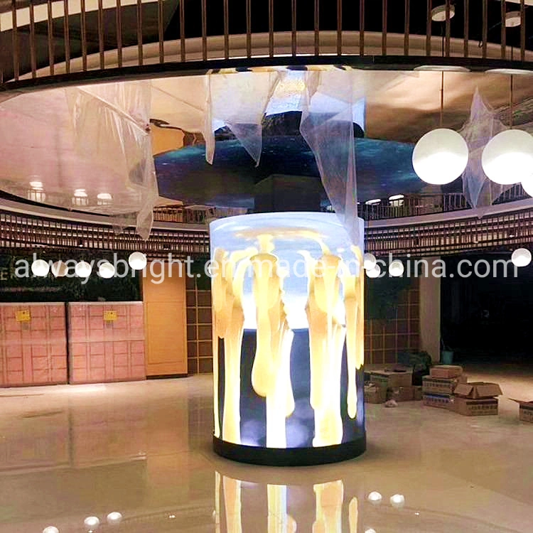 High Definition Indoor Flexible Full Color Soft Advertising LED Display Screen Panel for Column