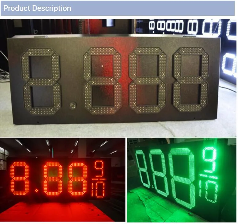 White Gas Station LED Price Billboard Petrol LED Signs Digital LED Screen with Remote Control