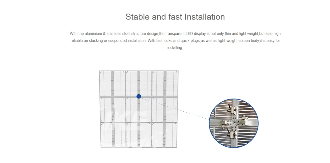 Full Color LED Wall Board with Fast Locks Window Mobile Rental Indoor Transparent LED Wall