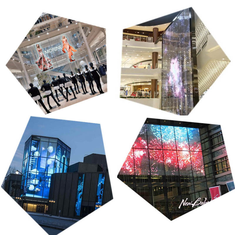 P10 Transparent LED Display with Panel of 100X50cm for Shopping Window Ads