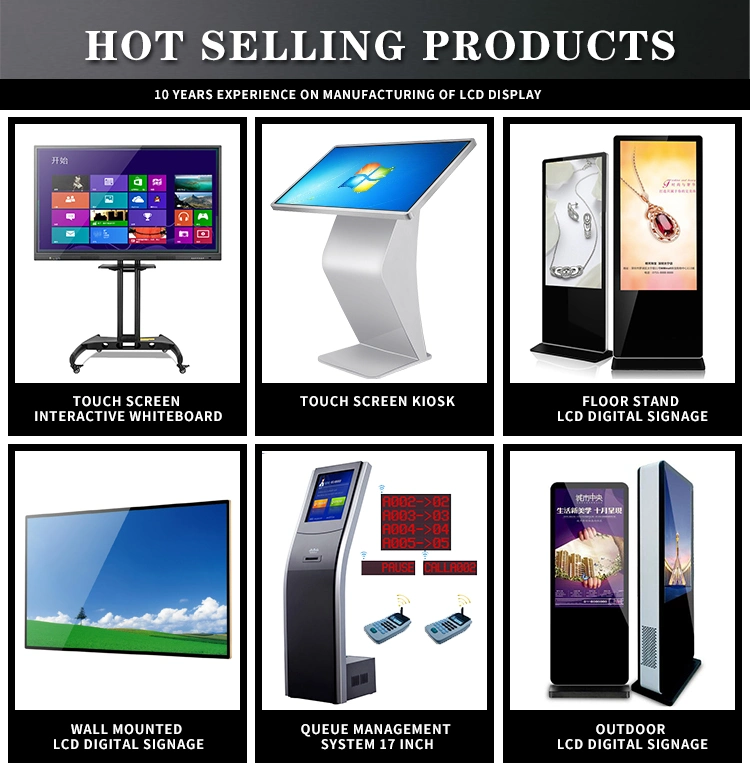 Floor Stand Digital Signage Player Big LED Screen Vertical LCD Advertising TV for Shopping Mall