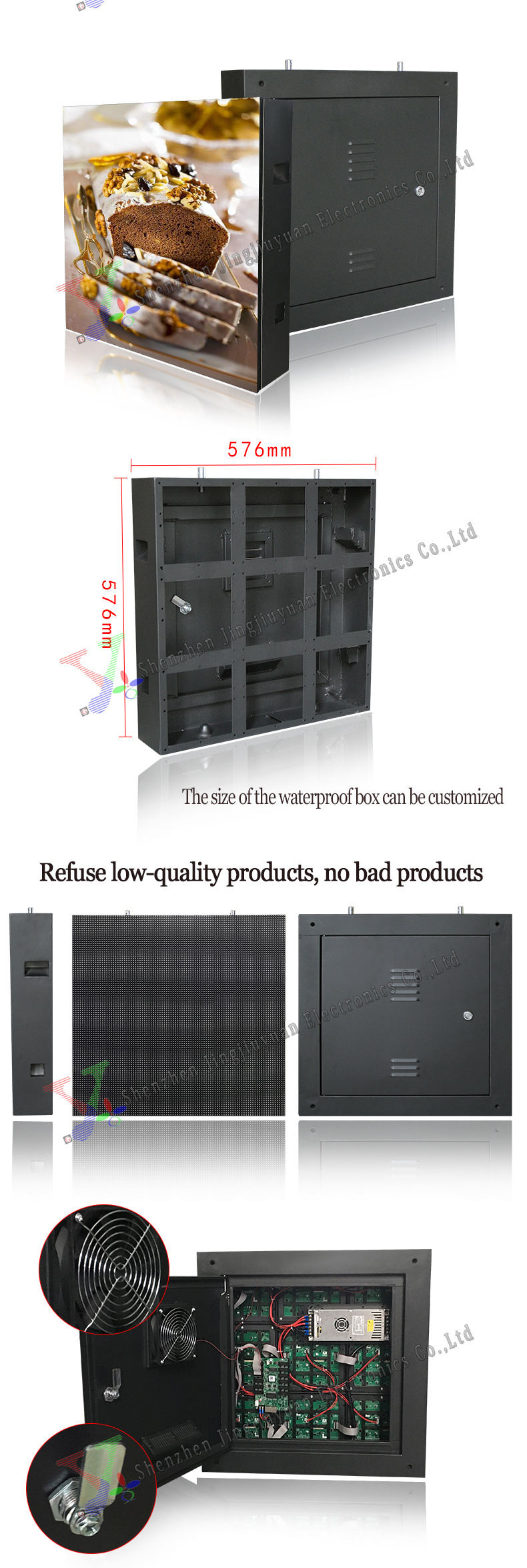 P6 Outdoor LED Display Screen Die Casting, Flexible Mini LED Screen Display