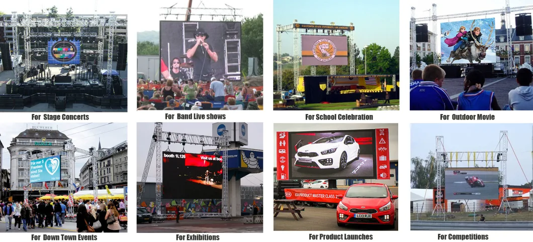 Full Color SMD P4.81 Move LED Display Module Die Casting Outdoor Rental LED Video Display