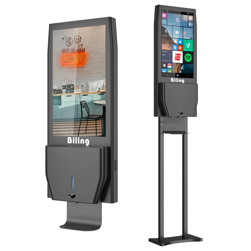 LED LCD Touch Screens Kiosk Advertising Players Outdoor Digital Signage and Displays Hand Sanitizer Dispenser