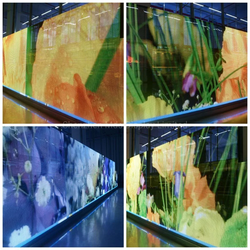 P3.9-7.8 Full Color SMD Indoor Window Advertising Video Panel Transparent LED Screen