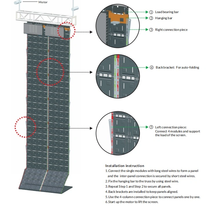 IP65 Portable LED Display Flexible LED Screen for Building Facade