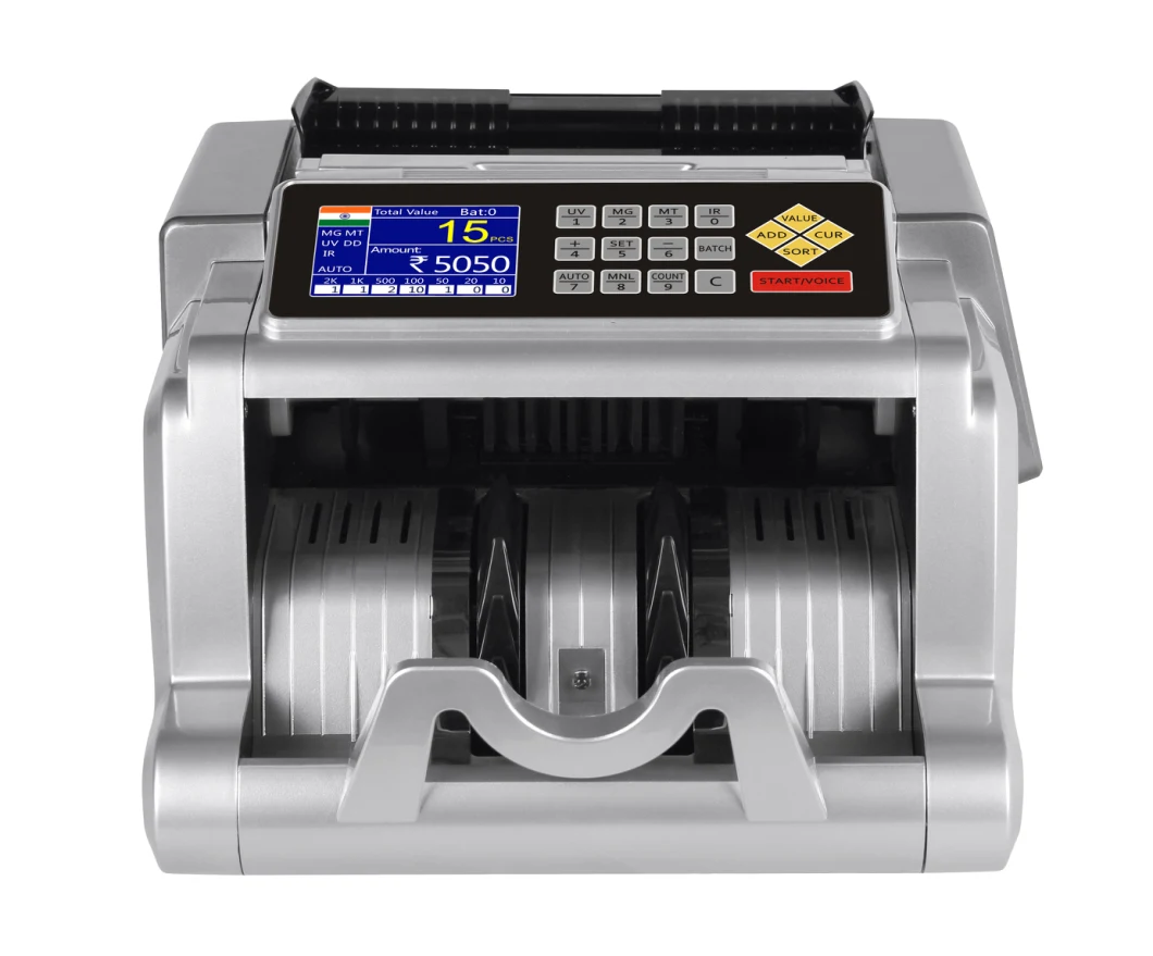 Al-6900t Mix Value Counter Machine Money Counter Machine with Large LED Display