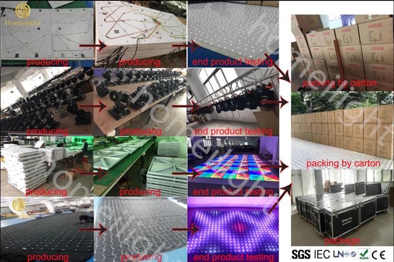 P10 Acrylic Waterproof RGB Dancing Panels LED Video Dance Floor for Wedding Party Stage Display