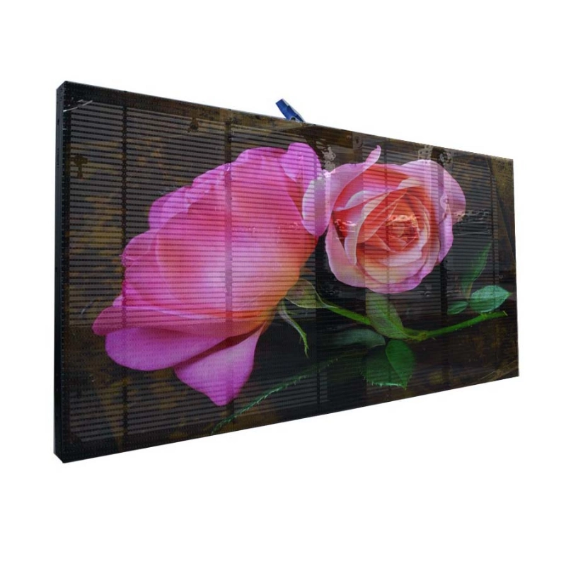 Full Color Video Display Indoor Glass Wall Transparent LED Curtain Screens