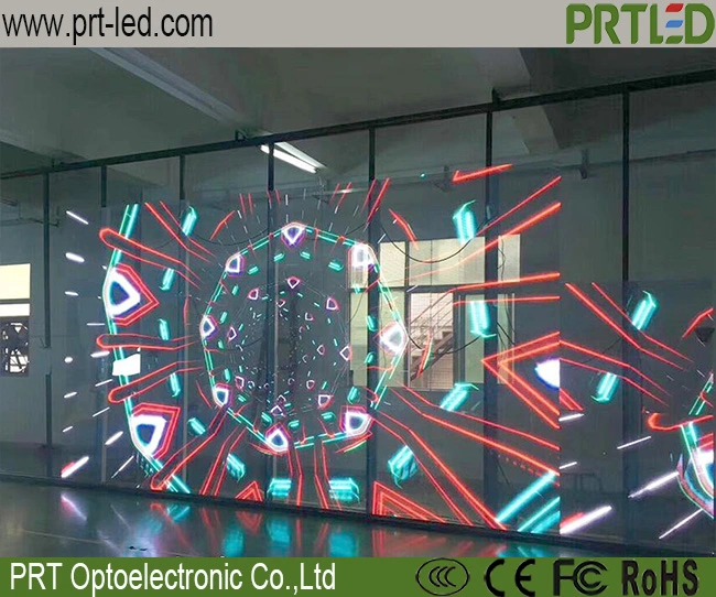 High Resolution Full Color Transparent LED Wall for Building Facade (P3.91, P7.81)