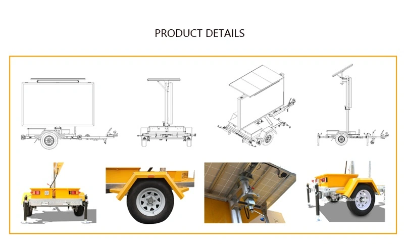 Outdoor Solar Mobile Ads Boards Road Vms Message Signs LED Displays