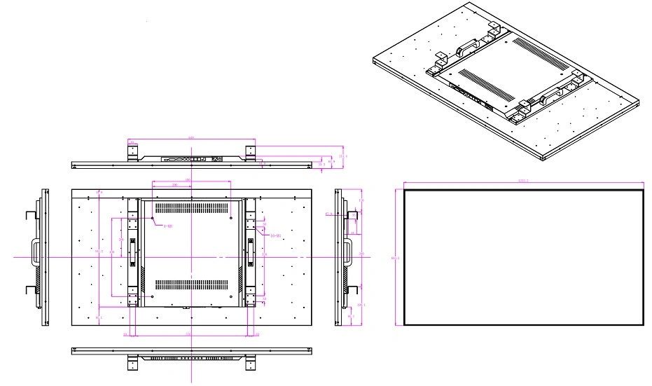 55inch 4K Video Walls Screen, Single Use or Combination Use Digital Signage and Display