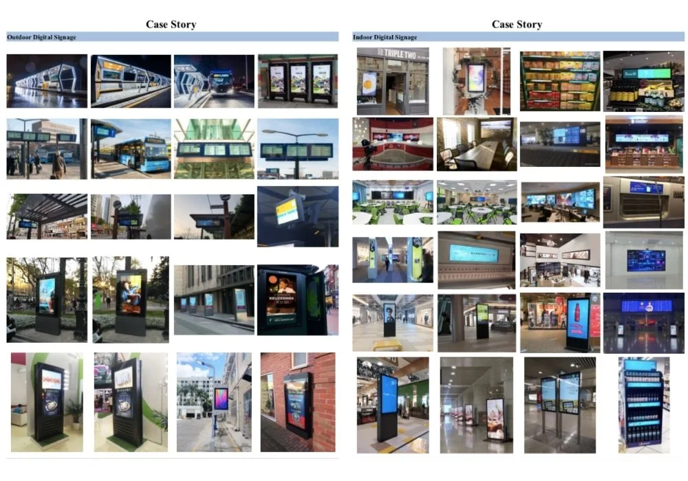 Flat Screen or Advertising Outdoor Video Wall Mounted Advertising Display Digital Signage Board