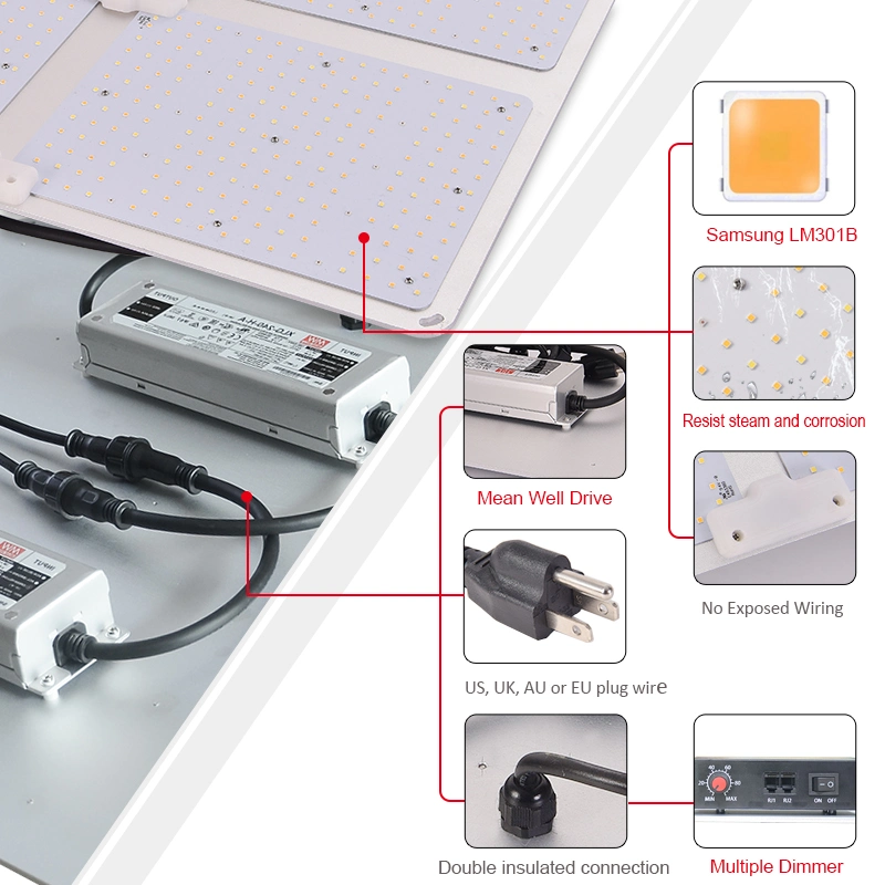 LED Growing Lamp Full Spectrum Quantum LED Grow Lights 400W Lm301b+660nm Light Boards