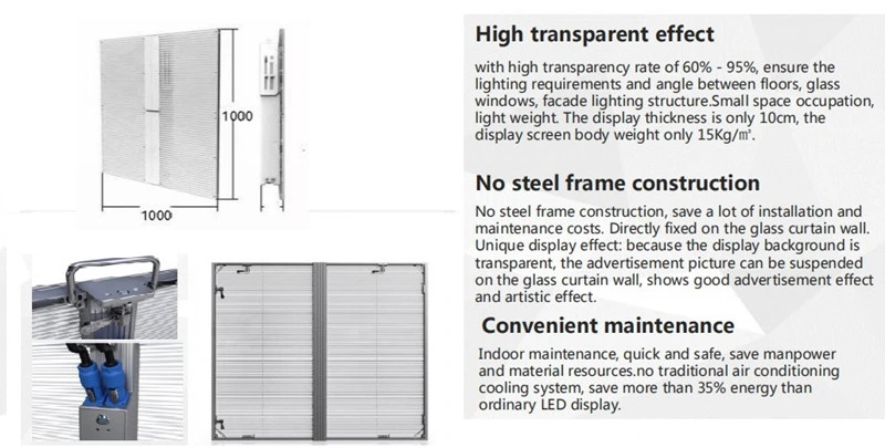 Glass Transparent LED Screen Stage Rental Background Display Wall