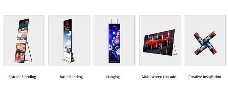 Full Color Standing Floor Indoor LED Advertising Screen P2.5 Poster LED Display