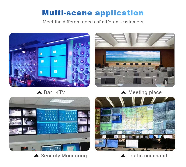 Indoor Digital Signage Wall Information Center Video Wall Display 2X2 3X3 Video Wall