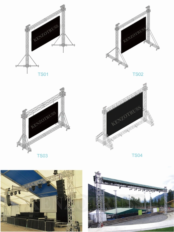 Backdrop Stage Truss Ground Support Truss System Aluminum LED Screen Truss