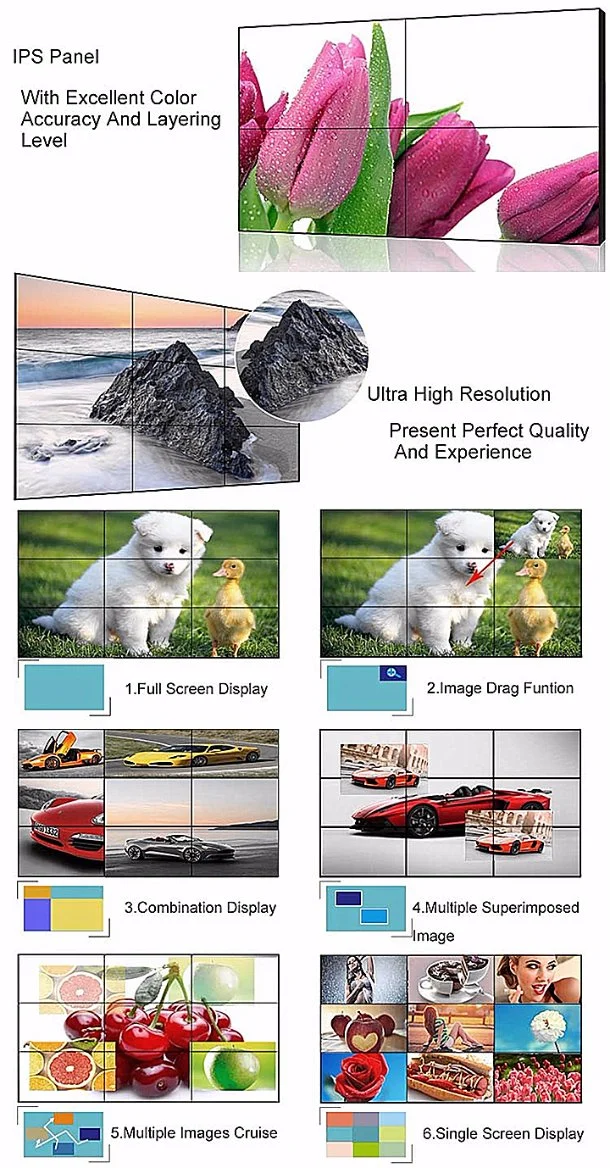 New Wall Mounting Video Wall Manufacturers Wholesale 46 Inch Smart LCD TV Display LCD Video Wall Screen Digital Signage Display