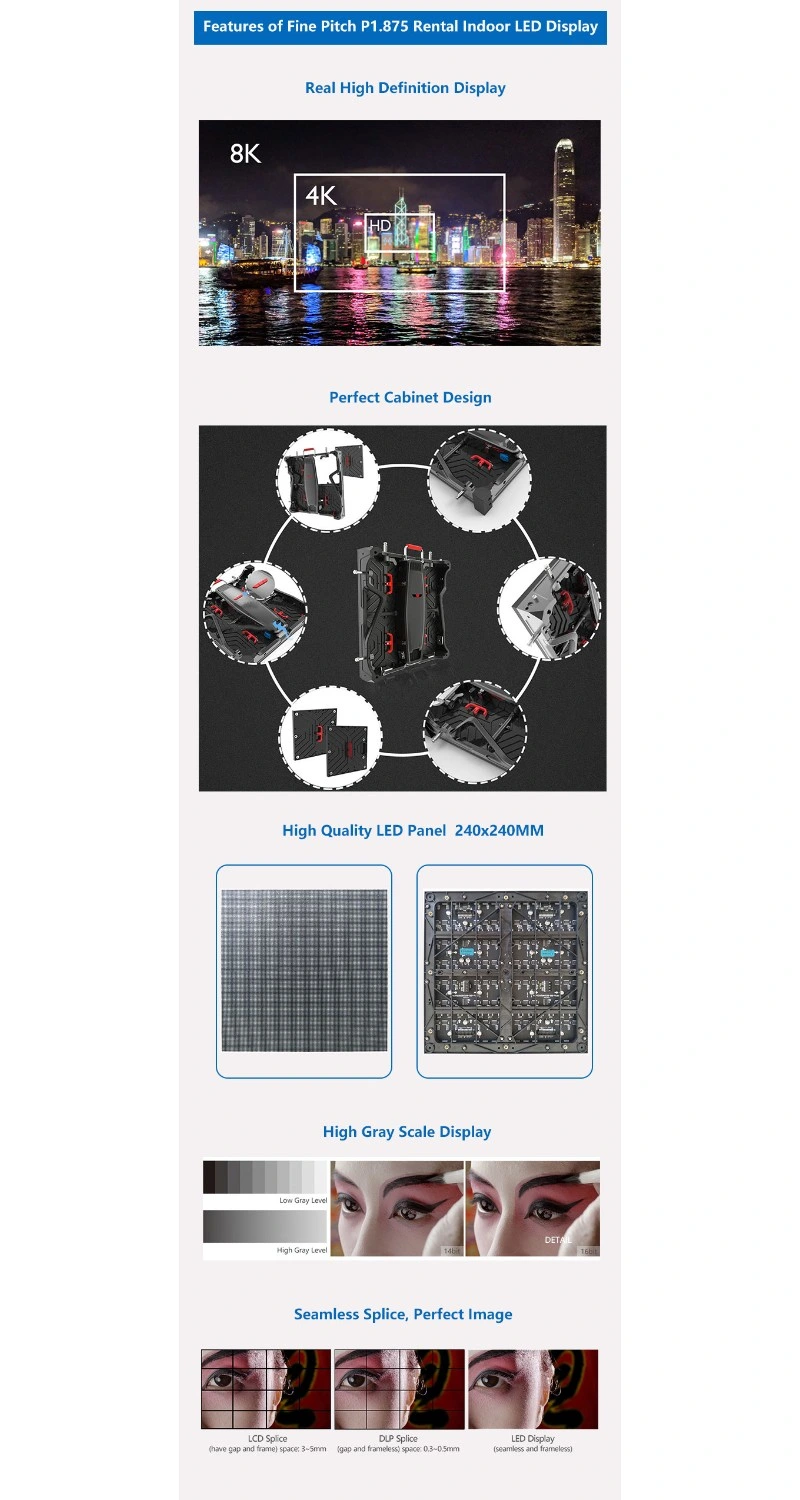 High Definition Pantalla LED P1.8 LED Video Wall Display Screen