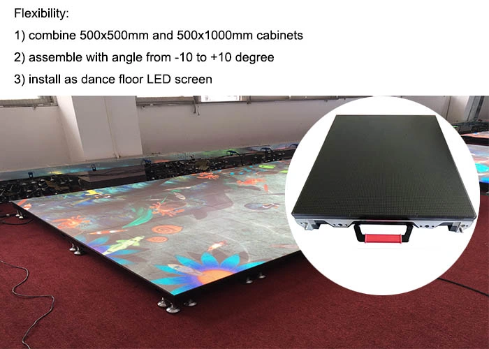 P3.91 Indoor Rental Stage Backdrop LED Screen 500X500mm Curve Available LED Display