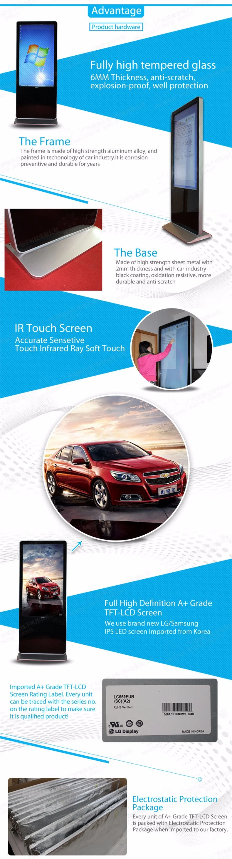 Guangzhou Advertising Panel LED Display Screen Display Panel LCD Display