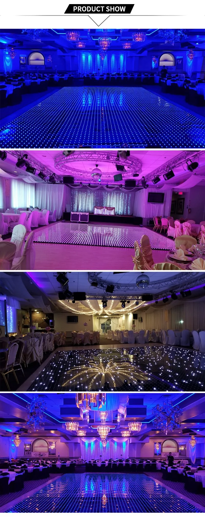 Wireless Magnetic Connection LED Video Laminate Dance Floor for Party Hire Equipment