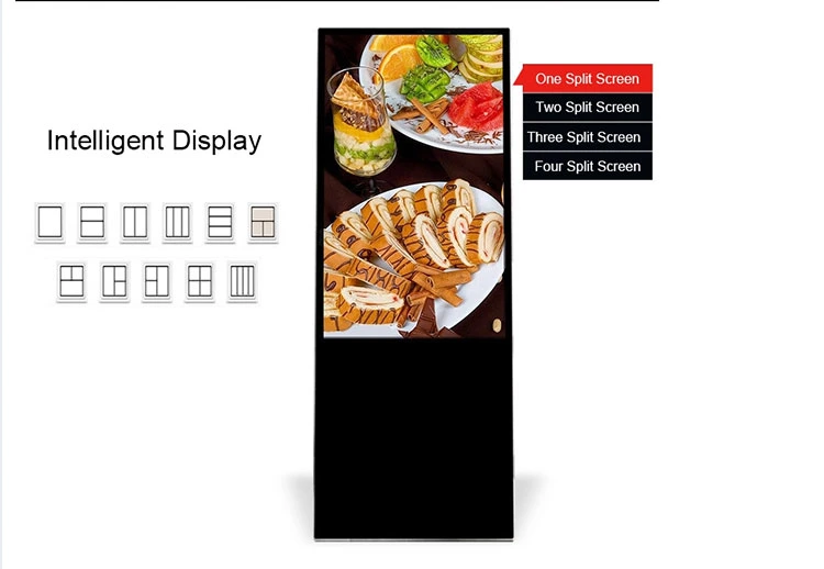 75inch Floor Standing Indoor LED Advertising Display Monitor LED Video Advertising Display