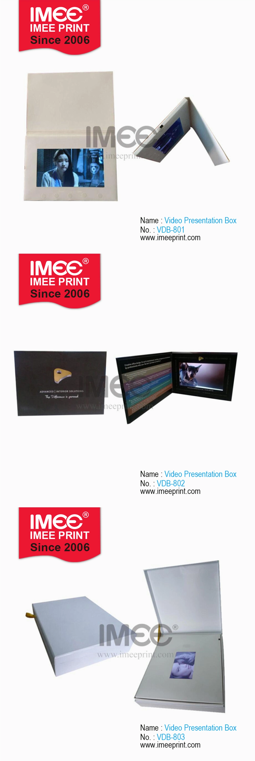 Imee Customized LCD Screen Electronic Video Wedding Invitation Greeting Card Marriage Gift