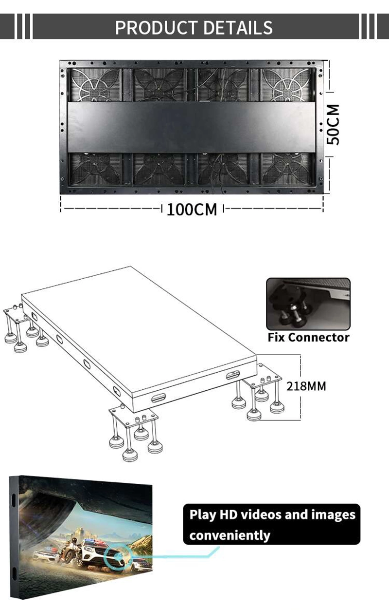 Make Outdoor Nightclub Colorful LED Screen Pixel Dance Floor Panels Lights