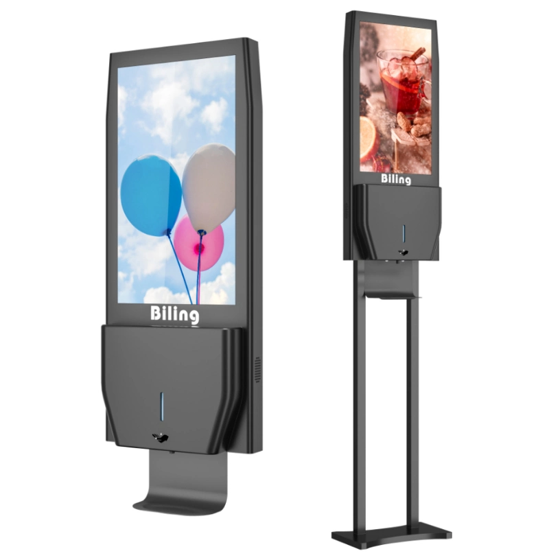 Automatic Soap Dispenser Wall Mounted Hand Sanitizing Billboards Sanitizer Digital Signage Display